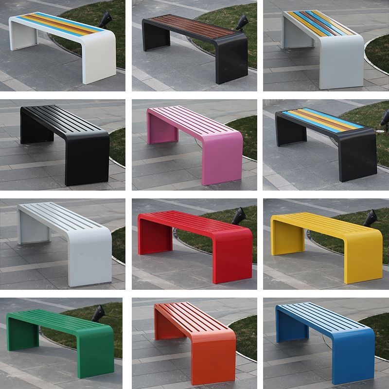 Outdoor Furniture Bench - Banco de metal de aço laminado