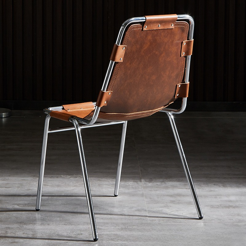 Outdoor Furniture Vintage - Cadeira de jantar de couro vintage