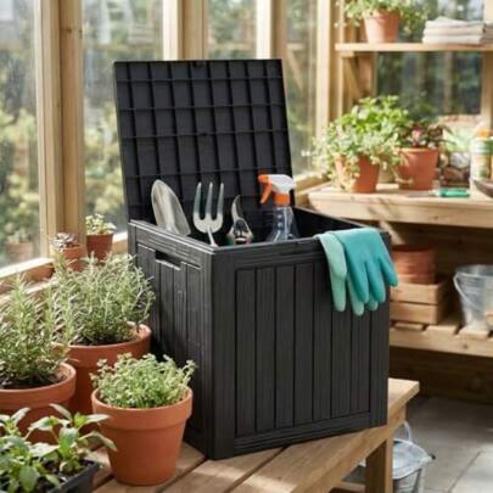Outdoor Furniture Bench - Caixa de Armazenamento Externa à Prova
