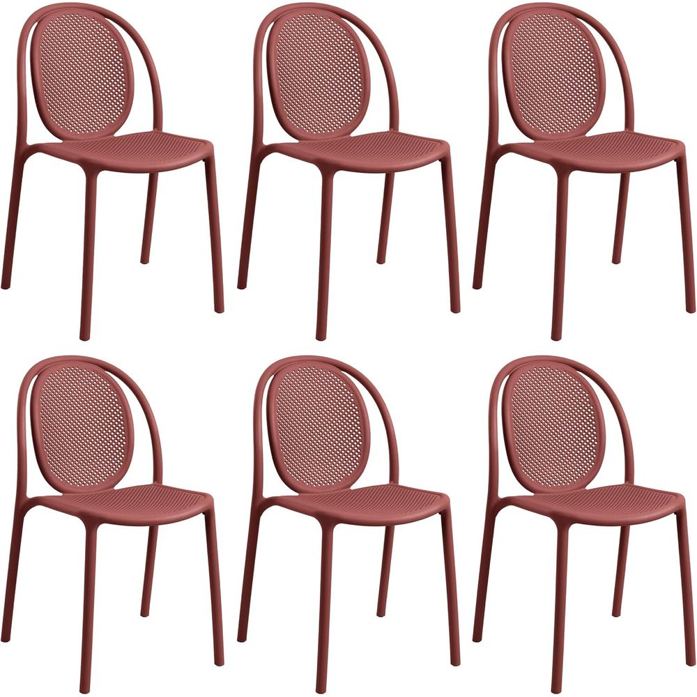 Outdoor Furniture Dining Set - Conjunto de 6 Cadeiras de Jantar