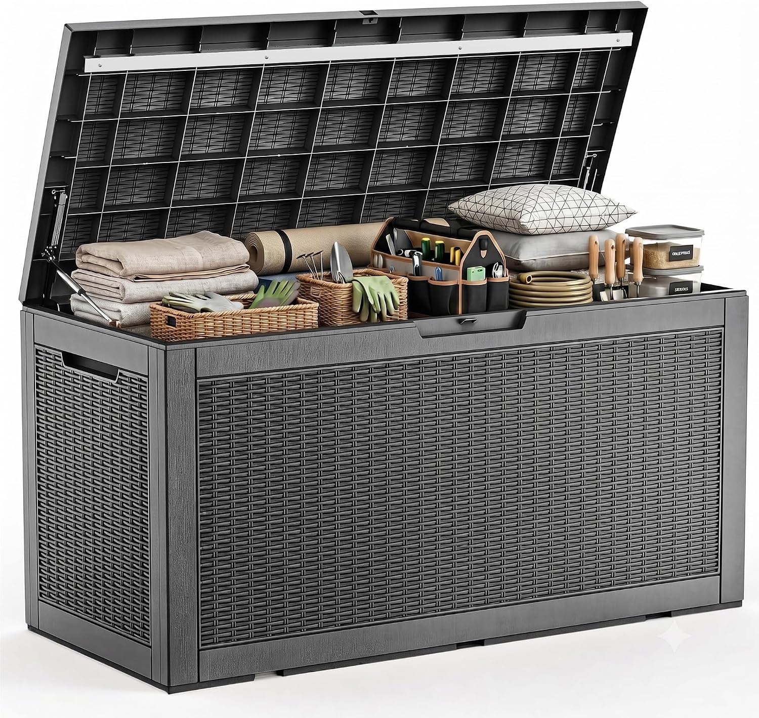 Outdoor Furniture Bench - Grande Caixa de Armazenamento Externa Impermeável