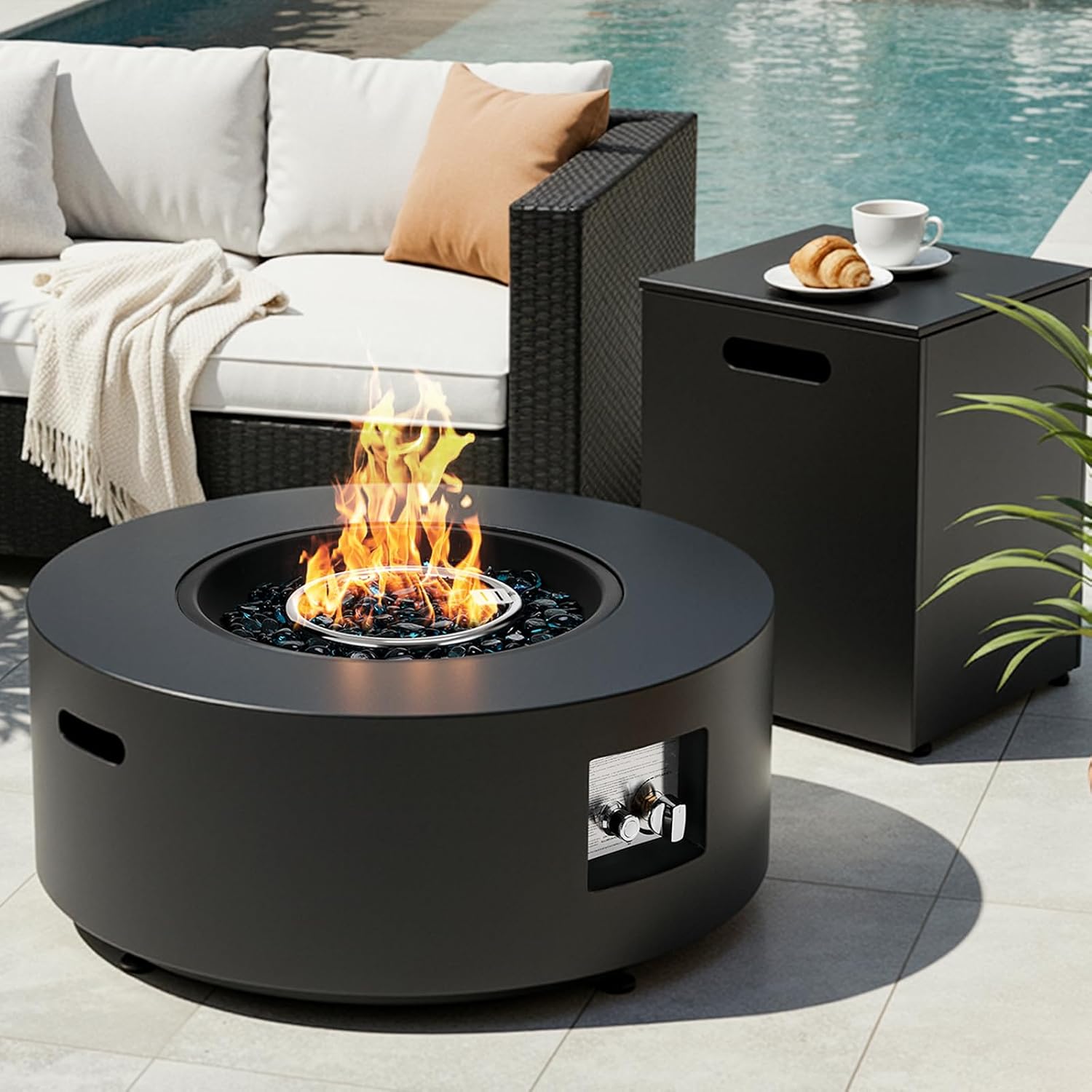 Conjunto de Lareira a Gás Prop - Outdoor Furniture Fire Table avaliação e preço