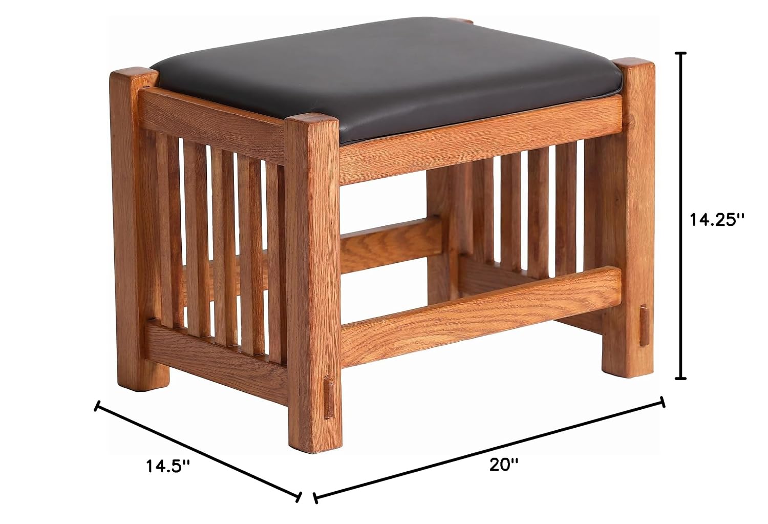 Puff de Madeira Mission Oak co - Outdoor Furniture Vintage avaliação e preço