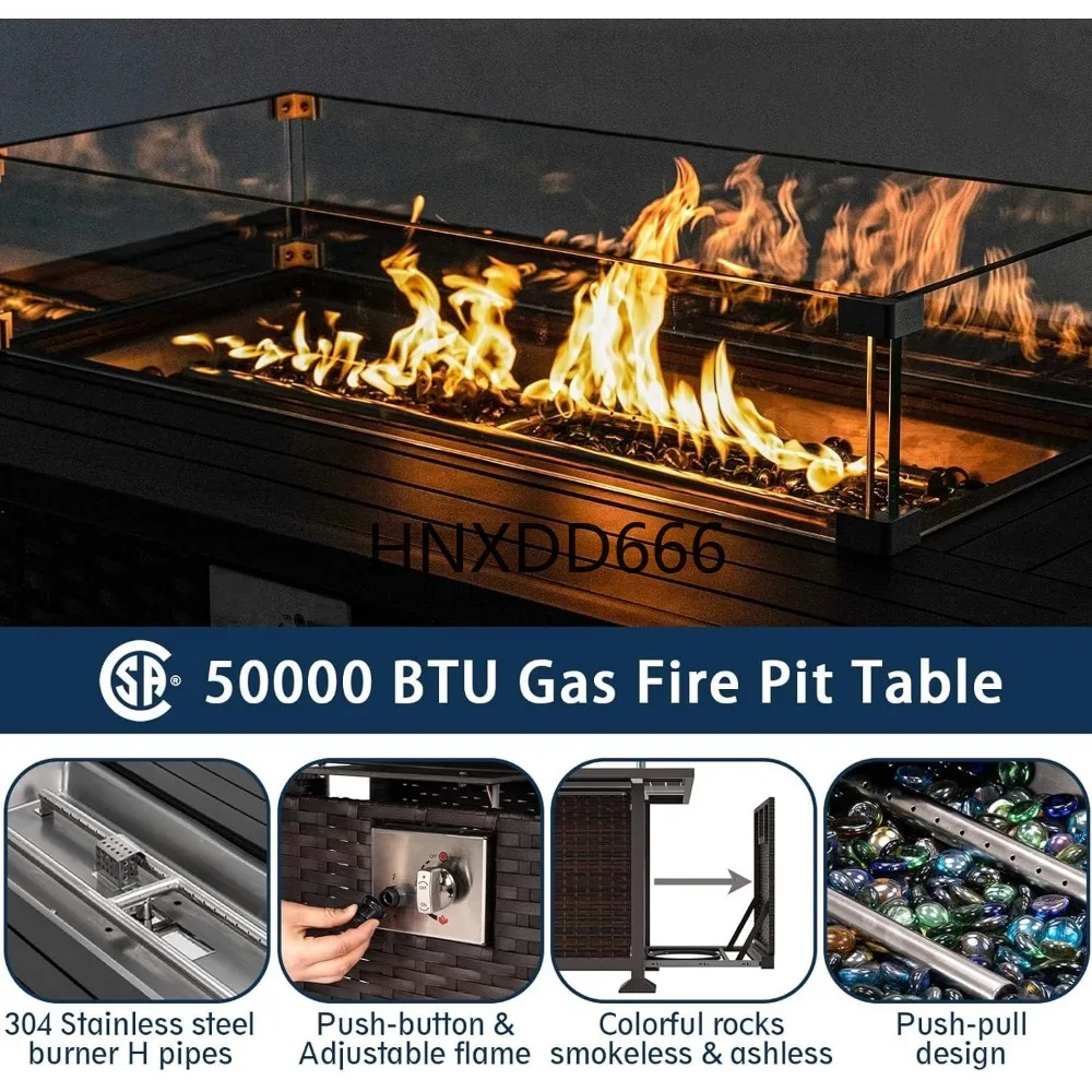 Conjunto de Móveis para Pátio  - Outdoor Furniture Fire Table avaliação e preço