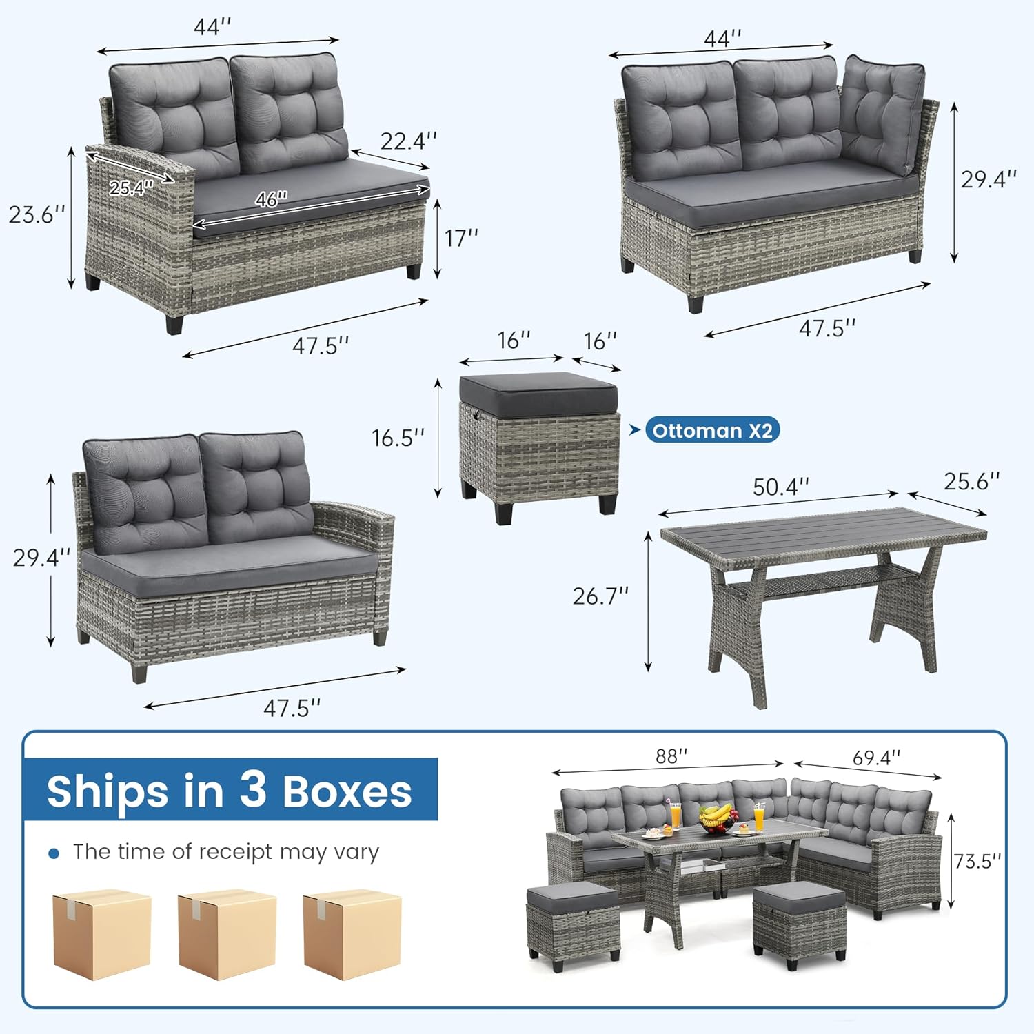 Conjunto de móveis para pátio  - Outdoor Furniture Dining Set avaliação e preço