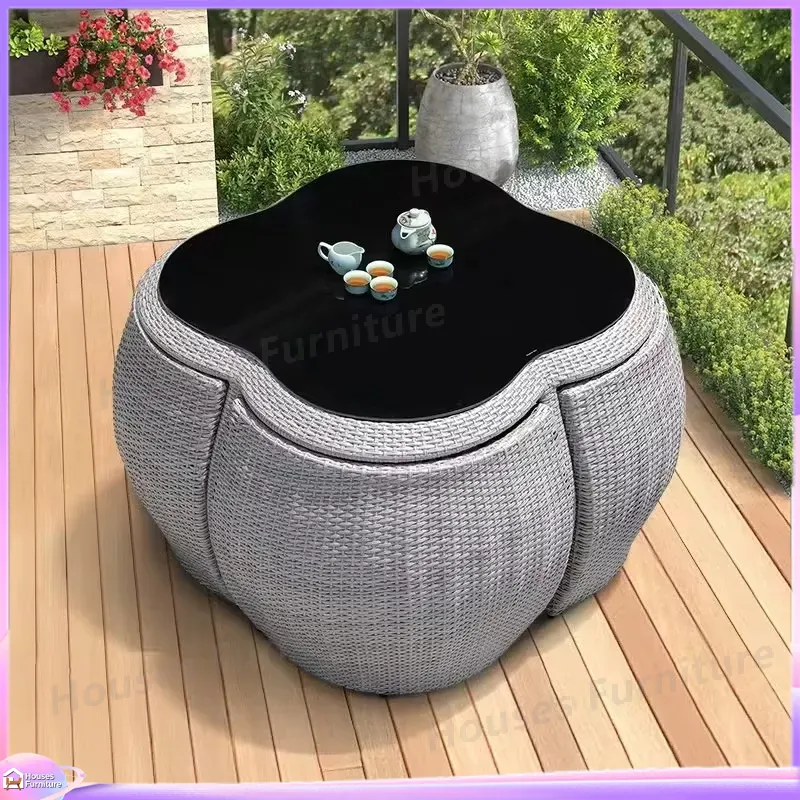 Conjunto de Jantar de Rattan p - Outdoor Furniture Dining Set avaliação e preço