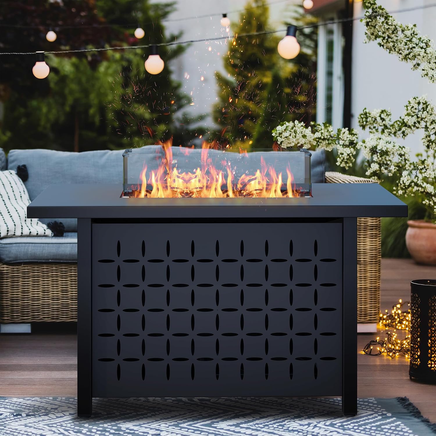 Conjunto de Móveis para Pátio  - Outdoor Furniture Fire Table avaliação e preço