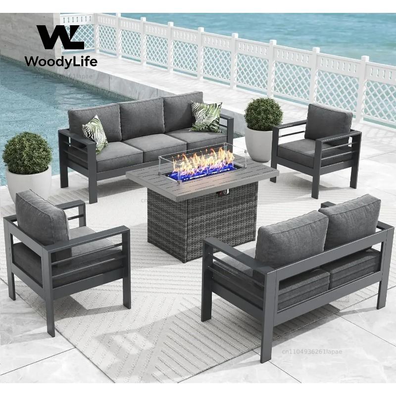 Conjunto de Móveis Modernos de - Outdoor Furniture Fire Table avaliação e preço