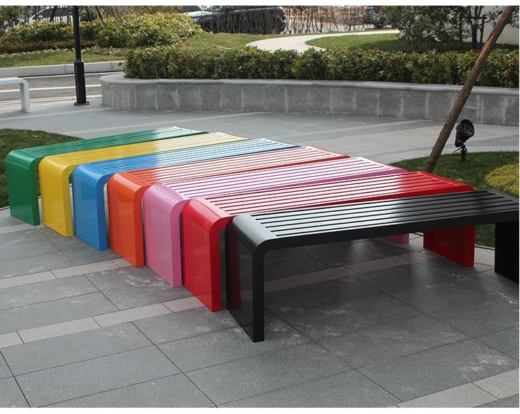 Banco de metal de aço laminado - Outdoor Furniture Bench avaliação e preço