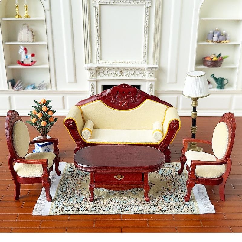 1:12 casa de bonecas em miniat - Outdoor Furniture Wood avaliação e preço