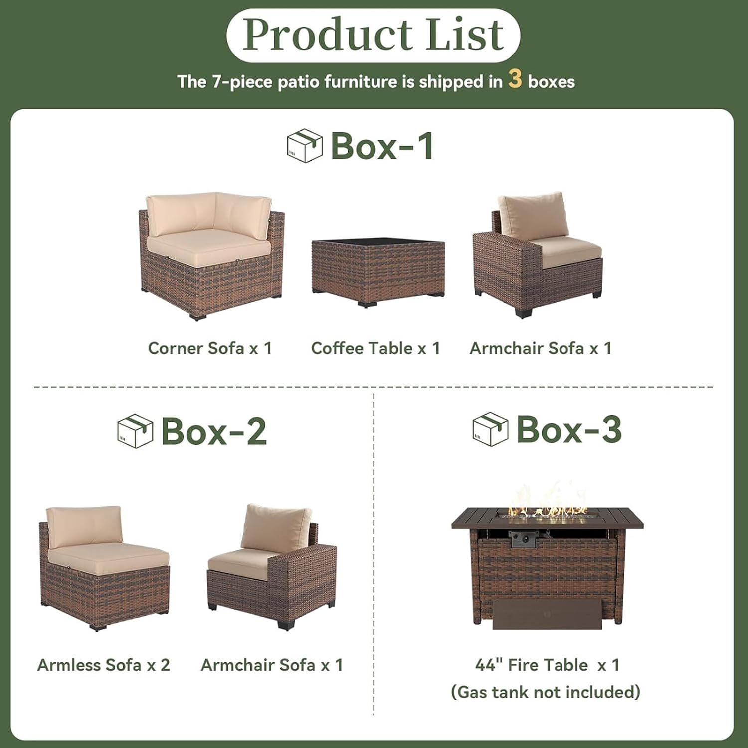 Conjunto de Móveis para Pátio  - Outdoor Furniture Fire Table avaliação e preço