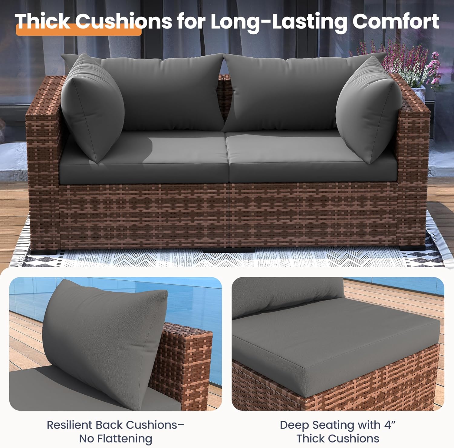 Conjunto de Sofá Seccional par - Outdoor Furniture Fire Table avaliação e preço