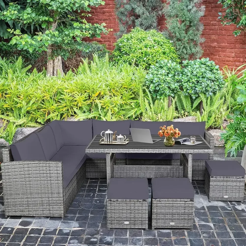 Conjunto de Móveis de Rattan C - Outdoor Furniture Dining Set avaliação e preço