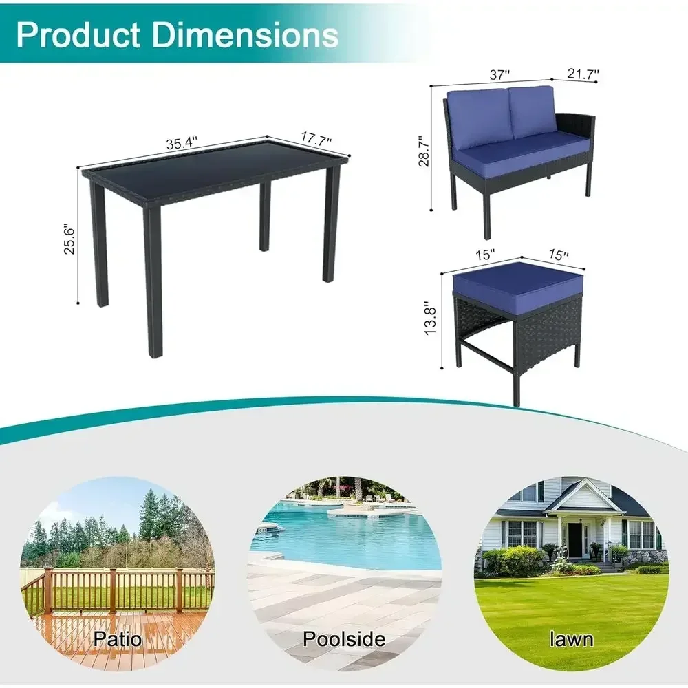 Conjunto de Móveis para Pátio  - Outdoor Furniture Dining Set avaliação e preço