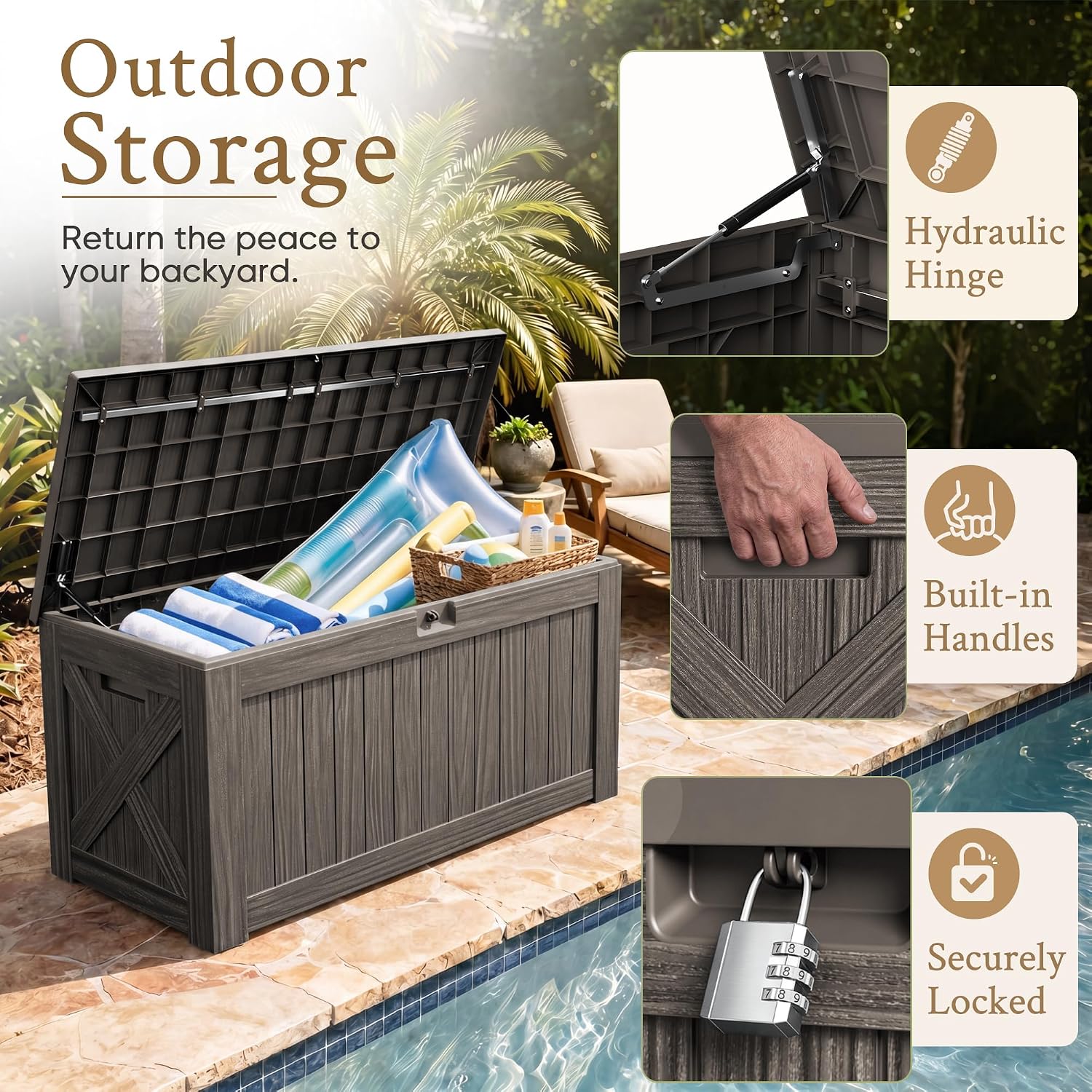 Armário de Armazenamento Exter - Outdoor Furniture Bench avaliação e preço