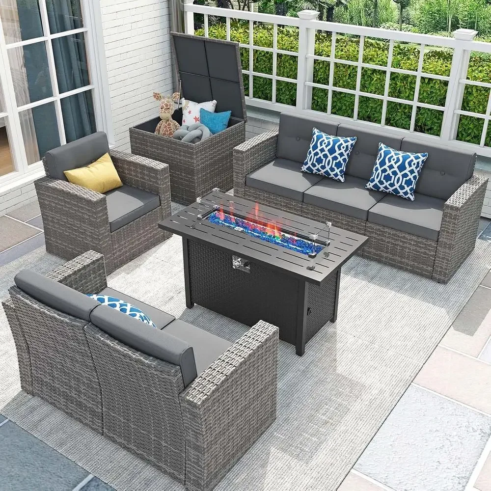 Conjunto de Móveis para Pátio  - Outdoor Furniture Fire Table avaliação e preço