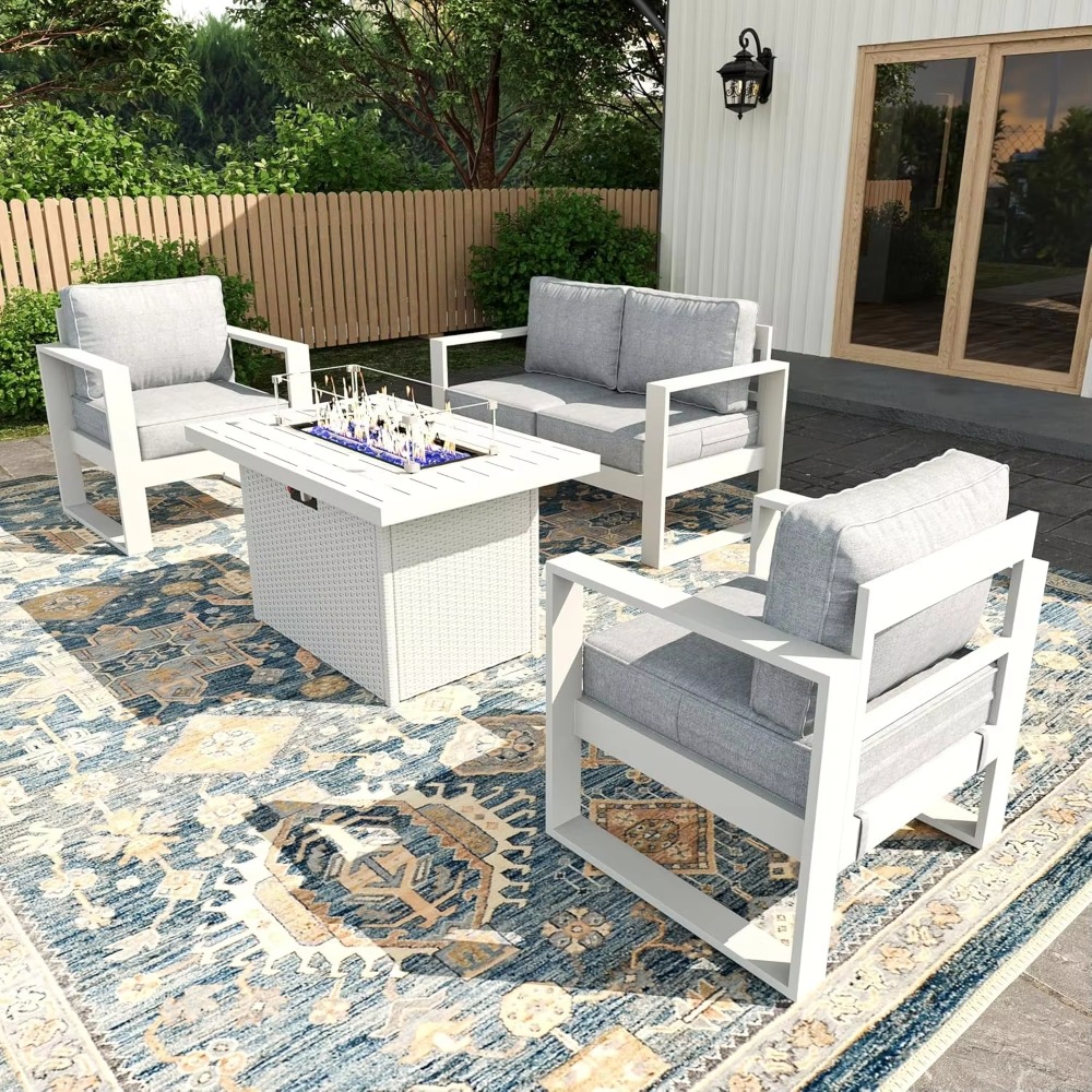 Conjunto de Assentos para Terr - Outdoor Furniture Fire Table avaliação e preço