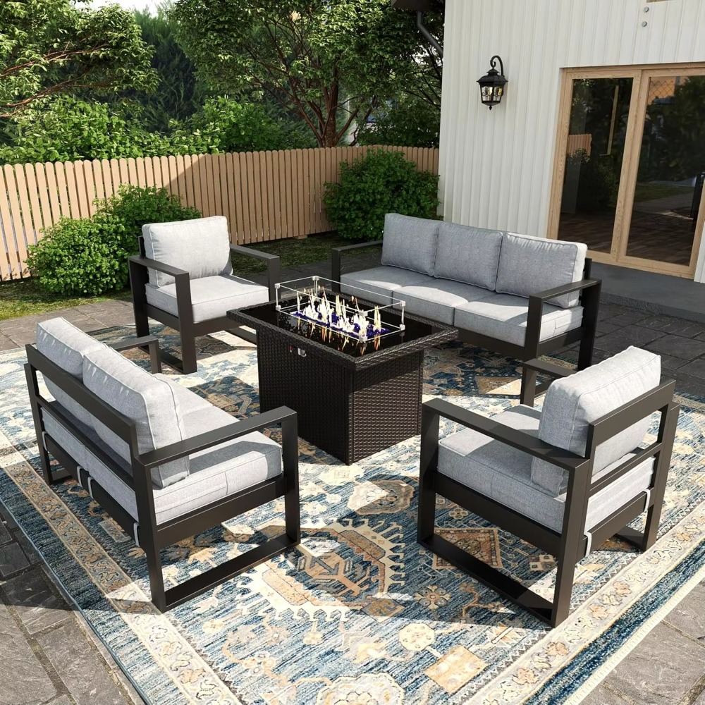 Conjunto de Assentos para Terr - Outdoor Furniture Fire Table avaliação e preço