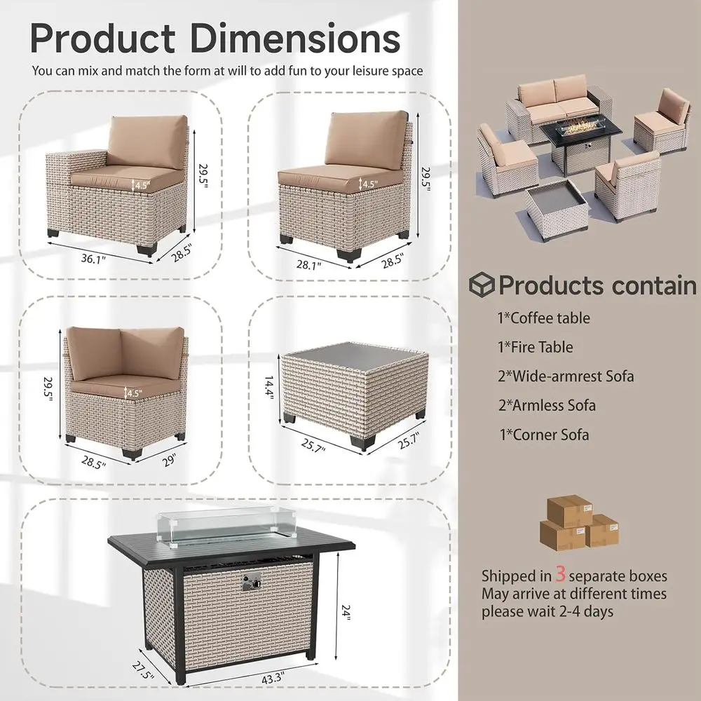 Conjunto de Móveis para Pátio  - Outdoor Furniture Fire Table avaliação e preço