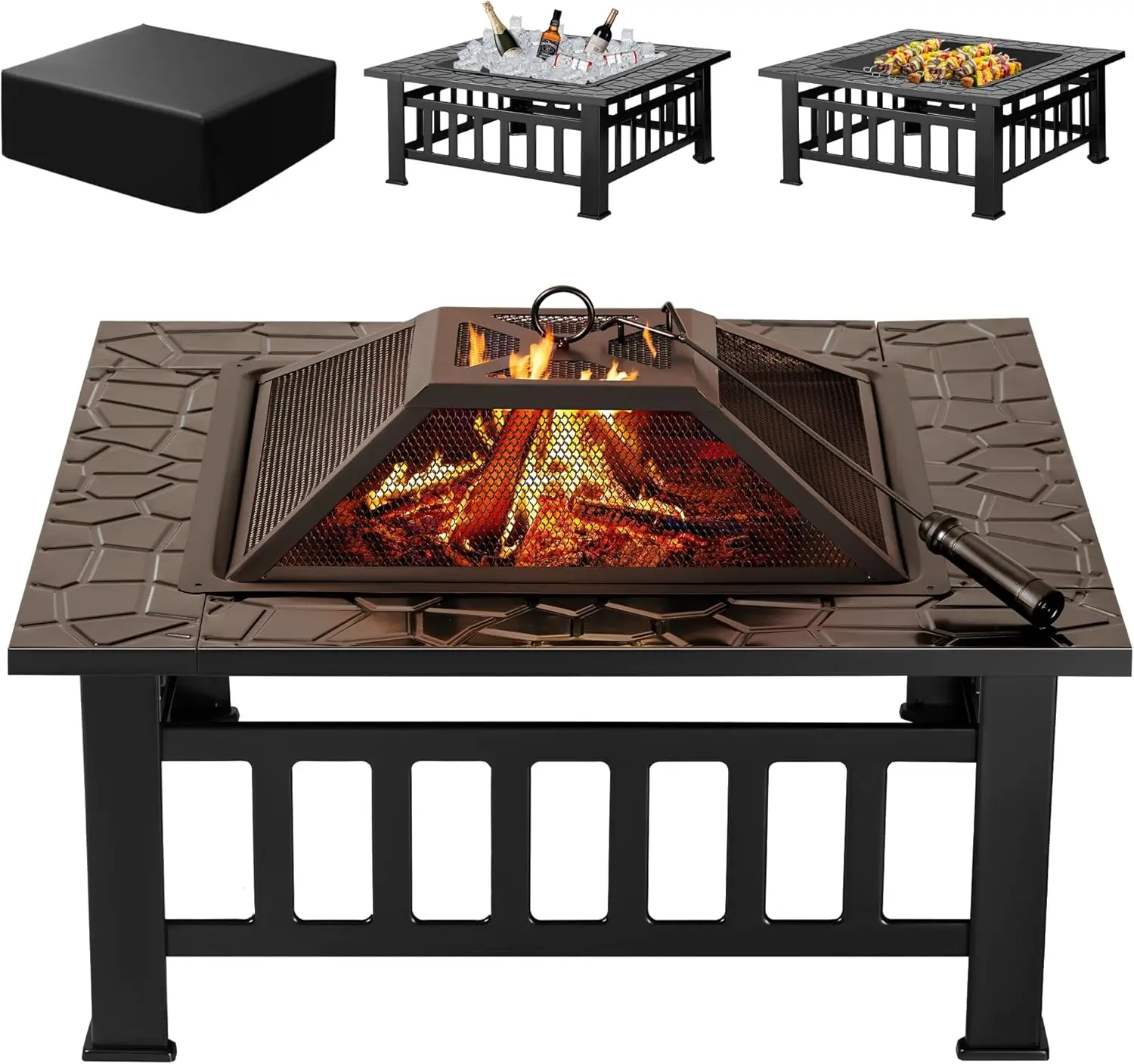 Fogueira Externa, Mesa de Fogo - Outdoor Furniture Fire Table avaliação e preço
