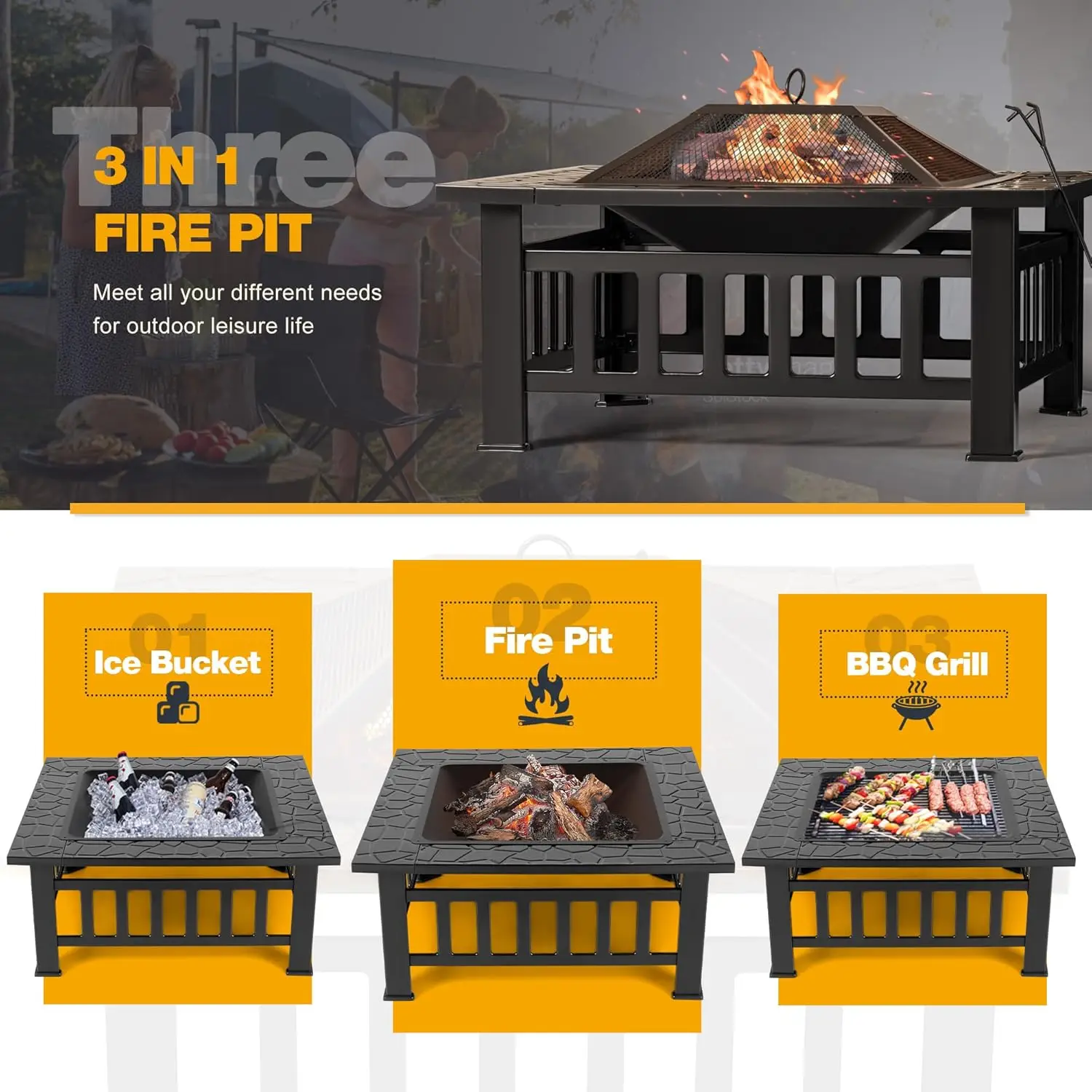 Fogueira Externa, Mesa de Fogo - Outdoor Furniture Fire Table avaliação e preço