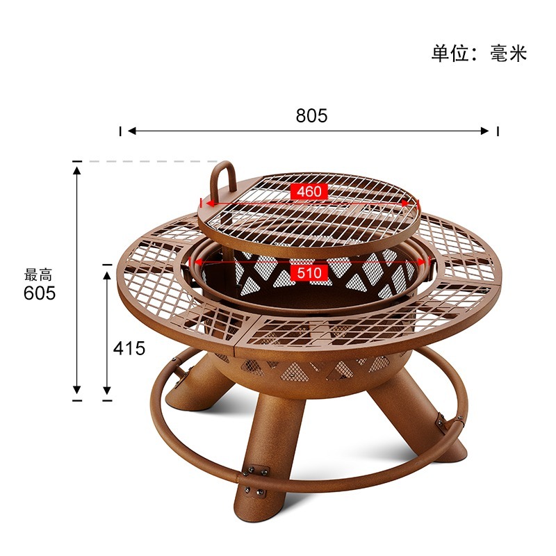 Conjunto de Churrasqueira e Me - Outdoor Furniture Fire Table avaliação e preço
