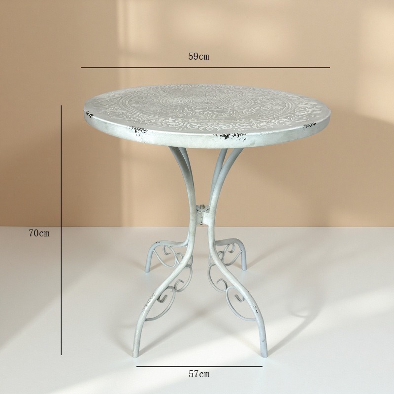 Mesa redonda pequena de ferro  - Outdoor Furniture Vintage avaliação e preço