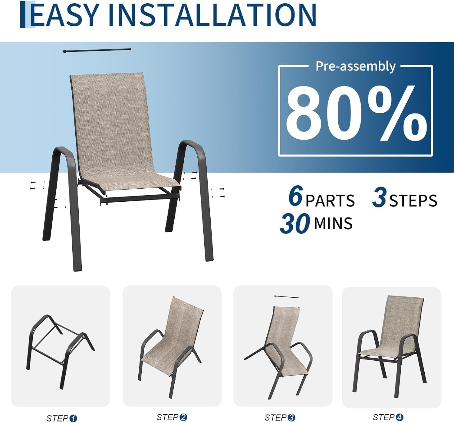 Conjunto de 4 Cadeiras de Jant - Outdoor Furniture Dining Set avaliação e preço