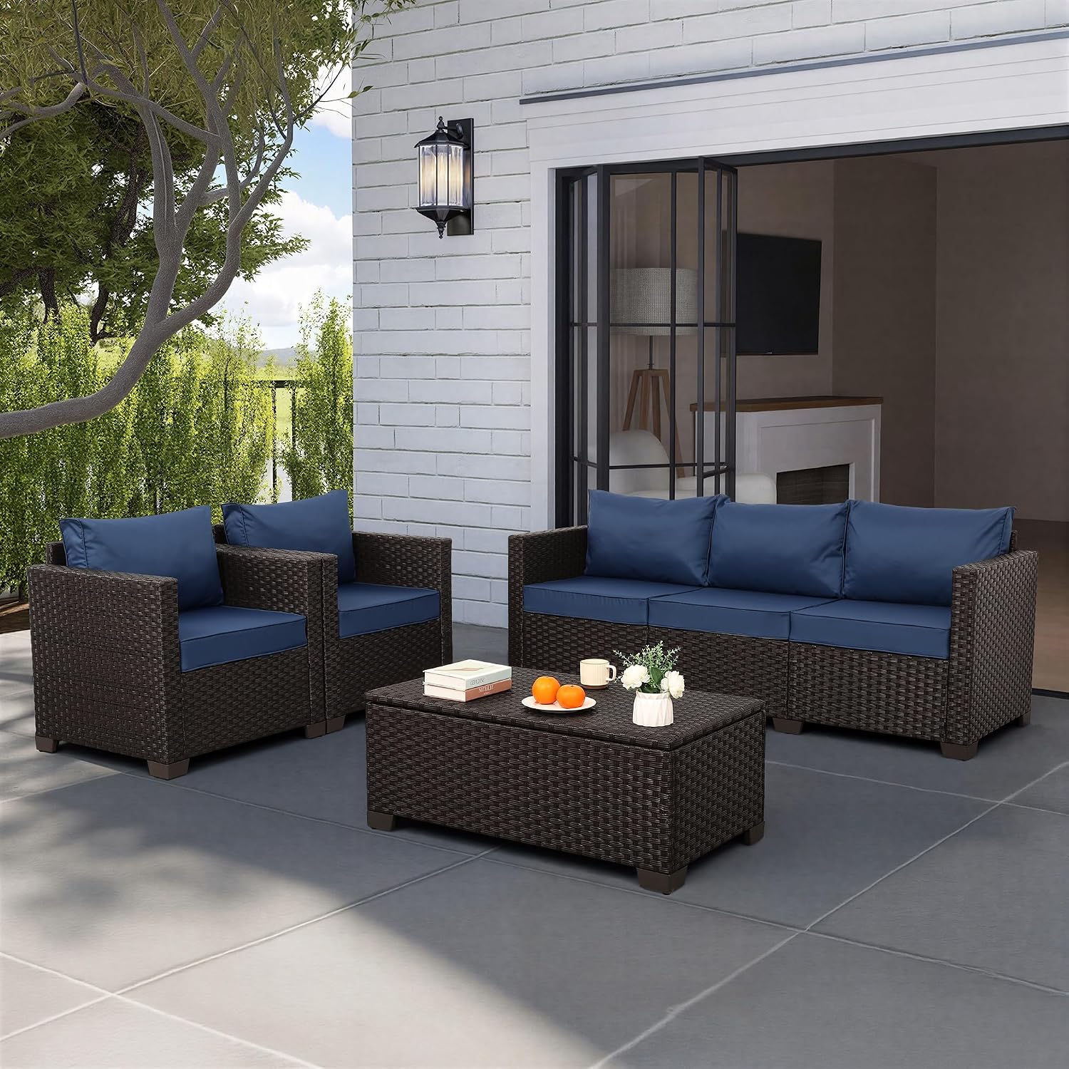 Conjunto de Móveis para Pátio  - Outdoor Furniture Fire Table avaliação e preço