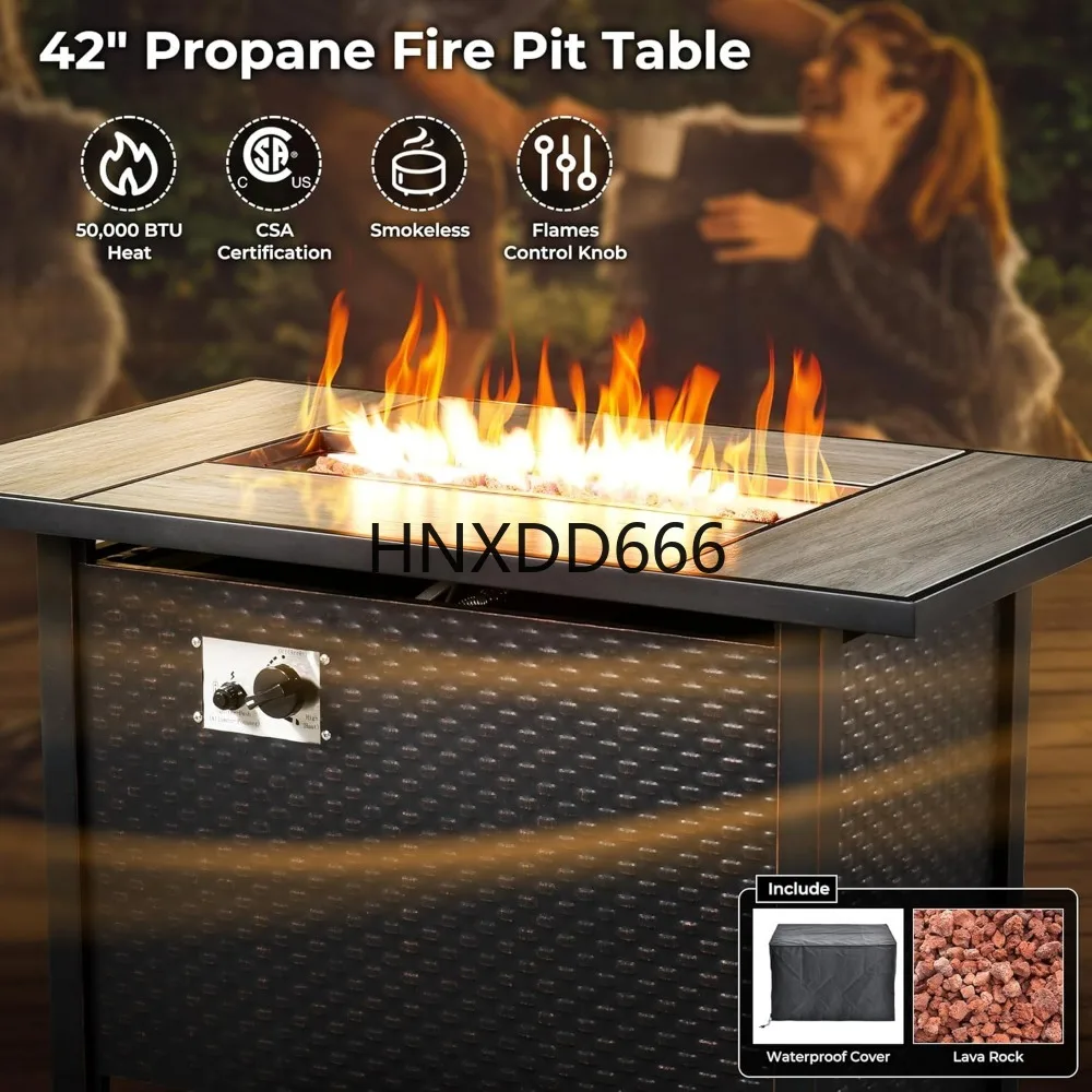 Conjunto de Móveis para Pátio  - Outdoor Furniture Fire Table avaliação e preço