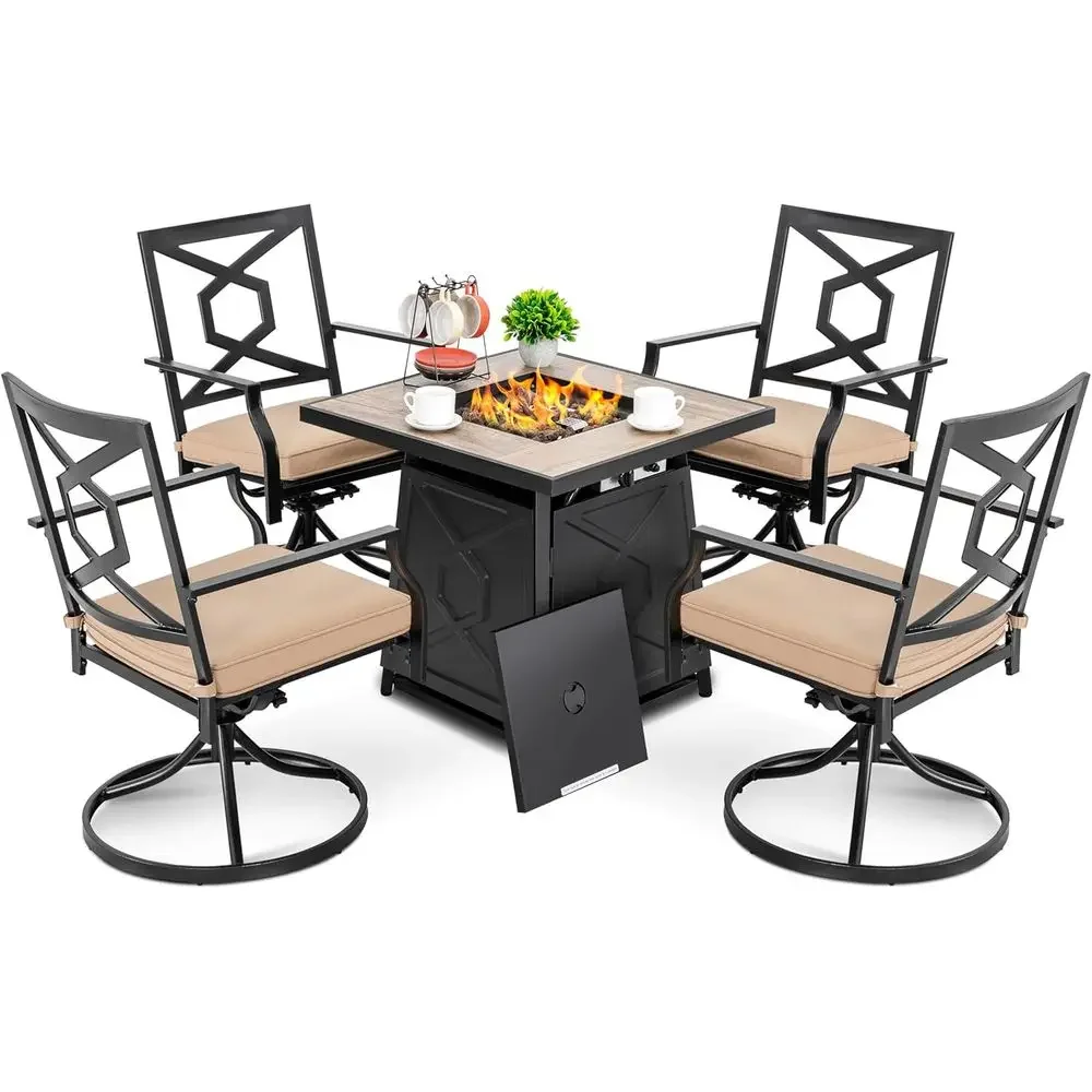 Conjunto de Móveis para Pátio  - Outdoor Furniture Fire Table avaliação e preço