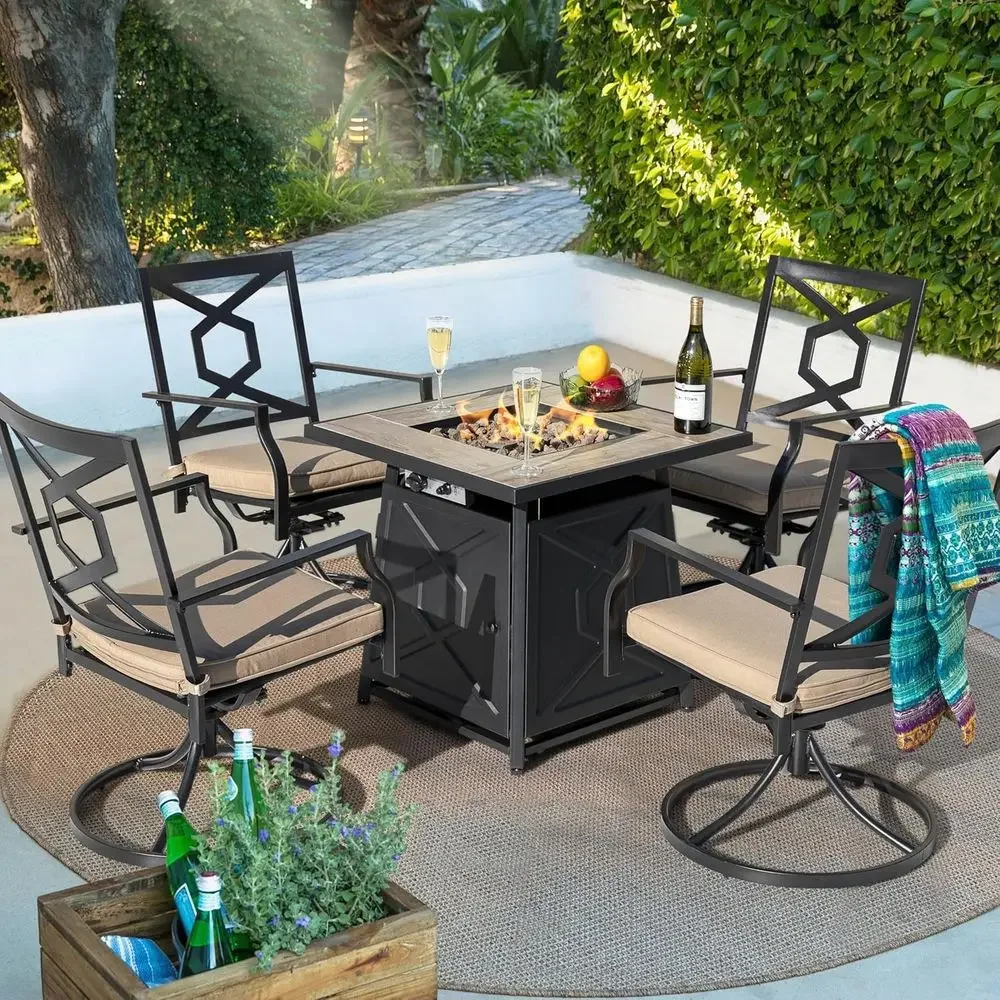 Conjunto de Móveis para Pátio  - Outdoor Furniture Fire Table avaliação e preço