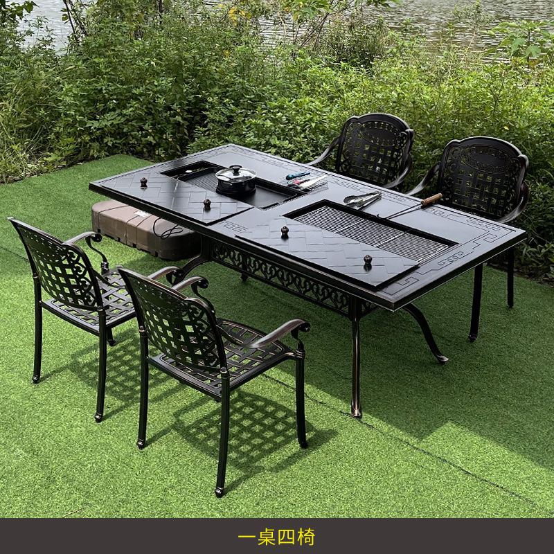 Conjunto de móveis de ferro fo - Outdoor Furniture Wood avaliação e preço